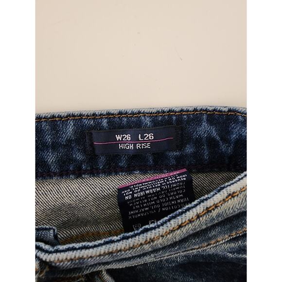 VIGOSS Medium Wash Friday Tapered Boyfriend High Rise Stretch Jeans NWT SZ 26x26 - Picture 5 of 6